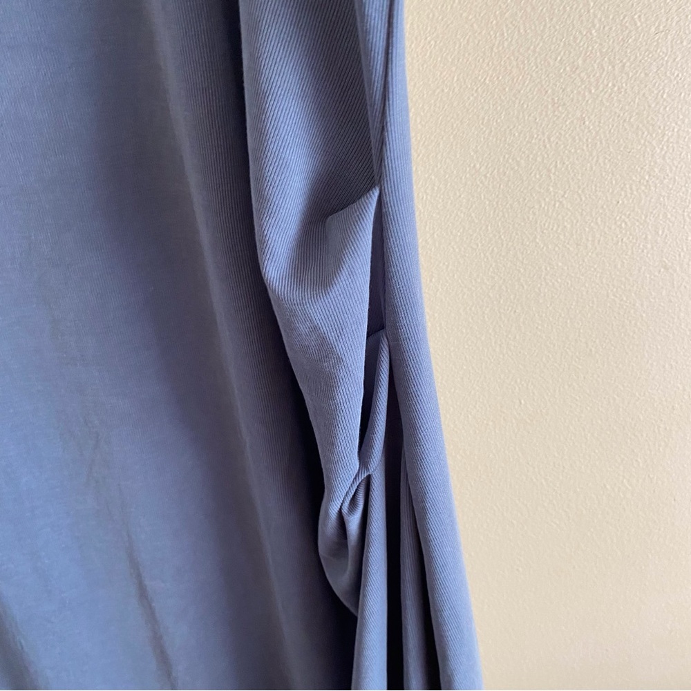 Old Navy Rib Knit Midi Dress Gray Sleeveless Ruched Side 3X Plus 2024 - Picture 7 of 14